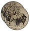 Ebros Grassland Plains Bison Buffalo Round Salad Or Dessert Plate Set of 2 8.5"D