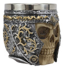 Ebros Medieval Roman Centurion Knight Skull With Helmet Tea Coffee Cup Mug Set of 4