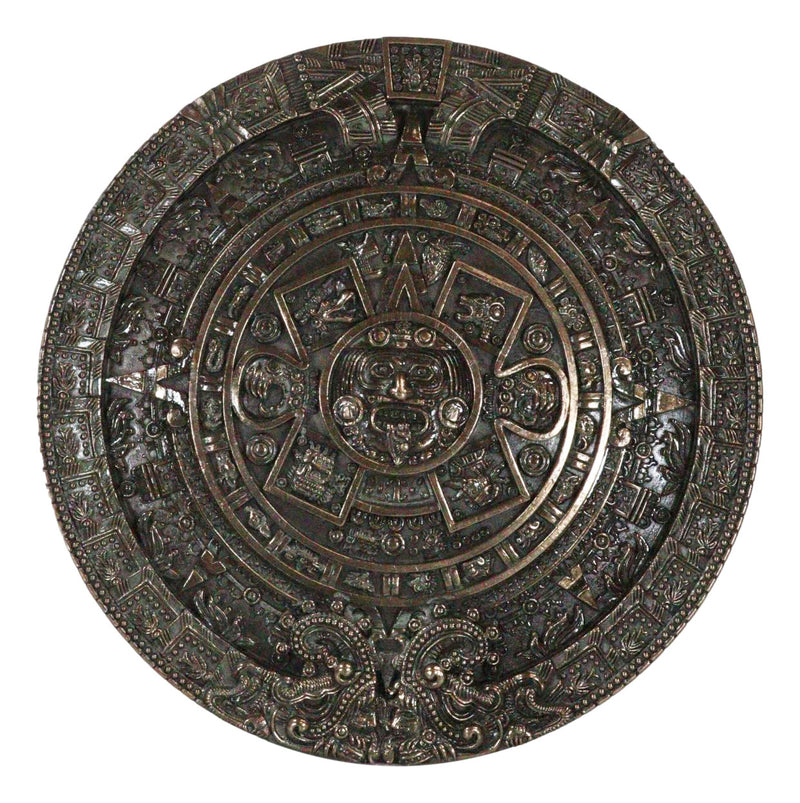 Mexica Aztec Maya Solar Sun Xiuhpohualli & Tonalpohualli Wall Calendar Plaque