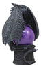 Ebros Midnight Climbing Winged Dragon Purple Blood Sandstorm Ball Statue 10"H