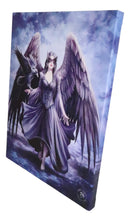 Ebros Anne Stokes Raven Crow Dark Angel Fey Wood Framed Picture Wall Decor