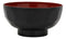 Japanese Small Dotted Grain Pattern Black Red Lacquer Copolymer Plastic Bowl 6oz