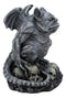 Ebros Gift Grotesque Winged Toad Troll Gargoyle Standing On A Bed of Skulls Statue 6.25" High Dark Fantasy Ossuary Macabre Graveyard Halloween Gargoyles Collectible Figurine Accent
