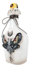 Wicca Black Skull Moth Crescent Moon And LED Witch Eyeball Faux Potion Bottle