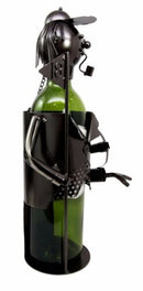 Professional Golfer With Ball Pipe & Flag Metal Wine Bottle Holder Caddy Decor