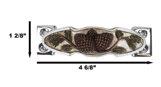 Rustic Western Pinecones Sprig Branch Drawer Cabinet Furniture Bar Pulls 2-Pack - Ebros Gift