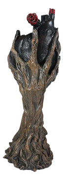 Wicca Spirit God Celtic Greenman Ent Holding Black Human Anatomy Heart Figurine