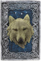 Ebros Blue Starry Night Alpha Grey Wolf Rectangular Decorative Box Trinket