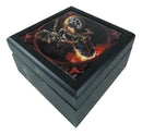 Anne Stokes Gothic Ghost Hell Rider Biker Art Tile Wooden Decorative Jewelry Box