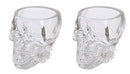 Ebros 30oz Skeleton Skull Liquor Glass Decanter Bottle With 2 Skulls Acrylic Shooters