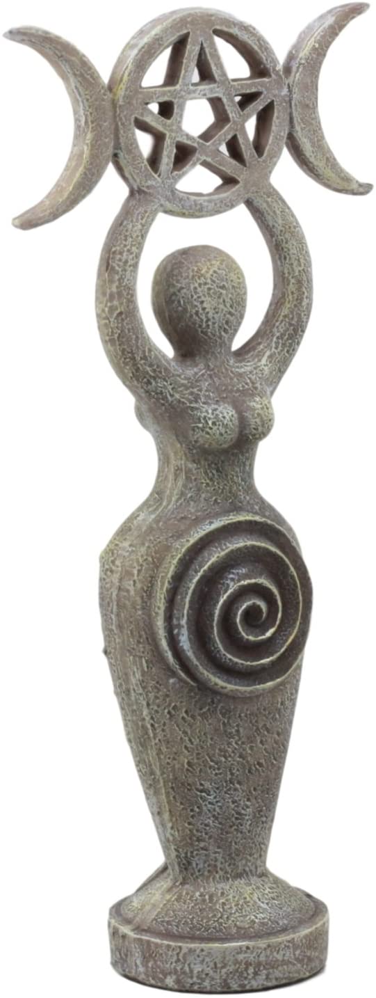 Ebros The Spiral Goddess Feminine Power Spiritual Triple Goddess Figurine 8 inch - Ebros Gift
