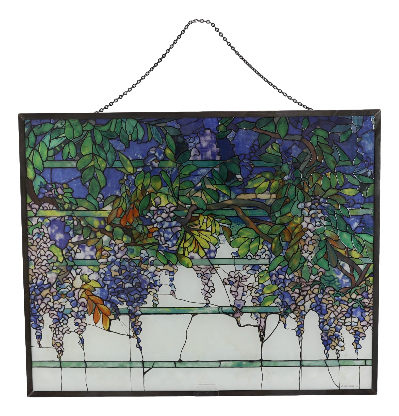 Louis Comfort Tiffany Wisteria Blossoms Stained Glass Wall Or