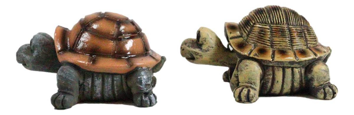 Ebros Nautical Colorful Shell Sea Turtles Tortoises Bobblehead Figurines Set - Ebros Gift