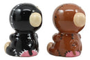 Ebros Furrybones Twins Voodoo Skeleton Monkeys Ceramic Salt Pepper Shakers Set