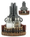 Ebros Western Revolver 6 Shooter Pistols & Bullet Rounds Salt Pepper Shakers Set