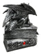 Medieval Fantasy Dragon Guardian of Knowledge Secret Trinket Box Figurine 8.25"H