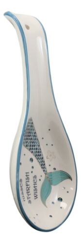 Sea Mermaid Kisses Starfish Wishes Ceramic Kitchen Utensil Spoon Rests Set of 2
