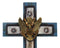 Large Western USA Air Force Patriotic Bald Eagle Emblem Blue Memorial Wall Cross