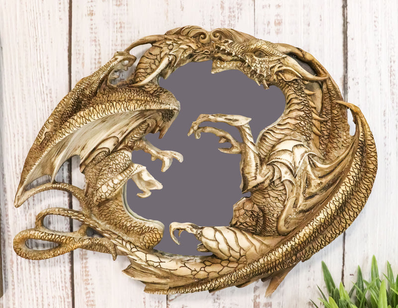 Medieval Arthur Fantasy Morgan Theomachia Feud Of Dragon Gods Wall Mirror Plaque