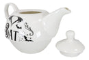 Porcelain Bat Brew Magic Cauldron Stackable Tea Pot And Cup With Saucer Set Of 3