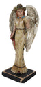 Rustic Western Cowgirl Angel Wearing Cowboy Hat With Dove In Her Hand Figurine