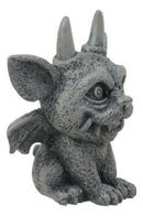 Gothic Horned Bat Cat Gargoyle Bast Figurine Small Mythical Fantasy Decor Statue