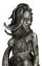 Seductive Siren of The Seas Mermaid Warrior Goddess In Fishnets Top Figurine