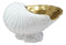 Ebros 10" L Golden Nautilus Mollusc Sea Shell Jewelry Dish Bowl Decor Statue