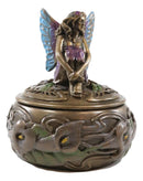 Ebros Calla Pond Lily Beautiful Fairy Fae Round Jewelry Box Wishing Well Hope Afar