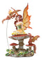Amy Brown Pretty Summer Fairy On Toadstool Mushroom With Fox Pixie Fairy Statue