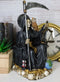 Ebros 9" Tall Bone Mother Holy Death Black Tunic Robe Sitting On Throne Statue