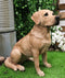 Ebros Large Realistic Lifelike Yellow Labrador Retriever Statue 21"H Golden Retriever