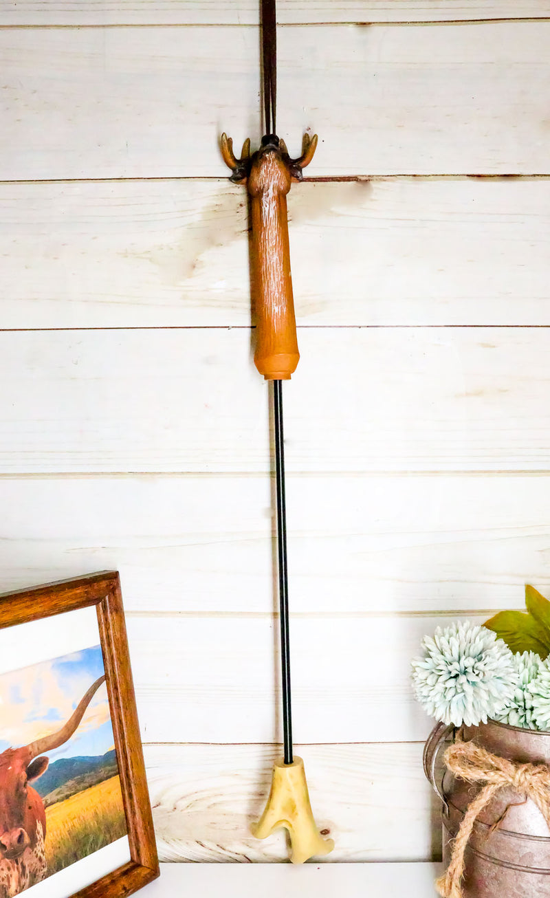 Whitetail Stag Deer Antler Long Reach Hand Back Scratcher Wall Hanging Figurine