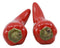 Mexican Large Juicy Red Jalapeno Chili Peppers Ceramic Salt Pepper Shakers Set