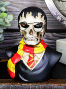 Scary Potter Sorcerer Gryffindor Skeleton With Scarf And Glasses Mini Figurine