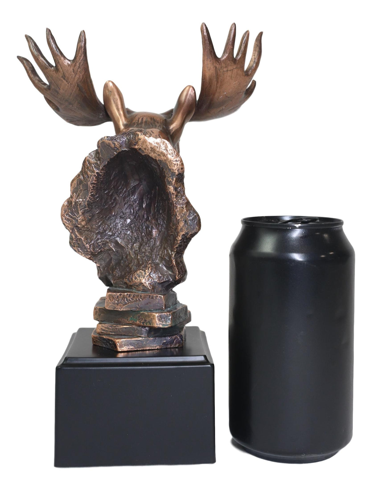 Ebros Rustic Western Bull Moose Bust Statue In Bronze Electroplated Resin Finish - Ebros Gift