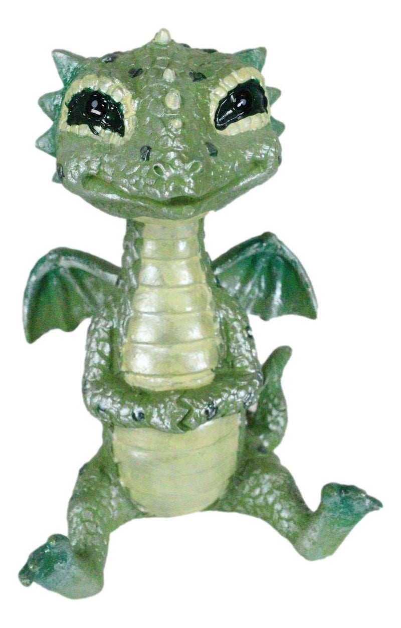 Small Collector Green Reptilia Reptile Baby Dinosaur Dragon Mini Figurine Decor