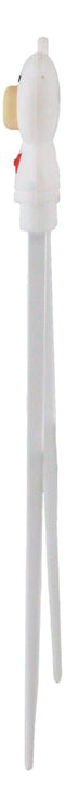 White Porky Pig Reusable Training Chopsticks Set With Silicone Helper BPA Free