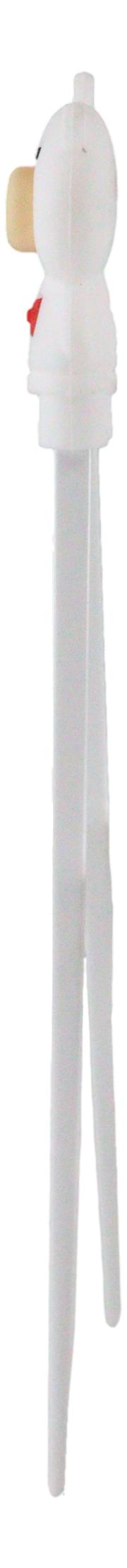 White Porky Pig Reusable Training Chopsticks Set With Silicone Helper BPA Free