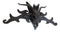 Ebros Large 34" Wide Goat of Mendes Baphomet Head with Pentagram Star and Hell Fire Wings Wall Decor Plaque Entrance Overdoor Pediment Door Hanger 3D Wall Art Horned God