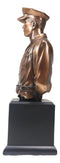 Police Man Officer Cop in Uniform Portrait Bust Electroplated Statue With Base
