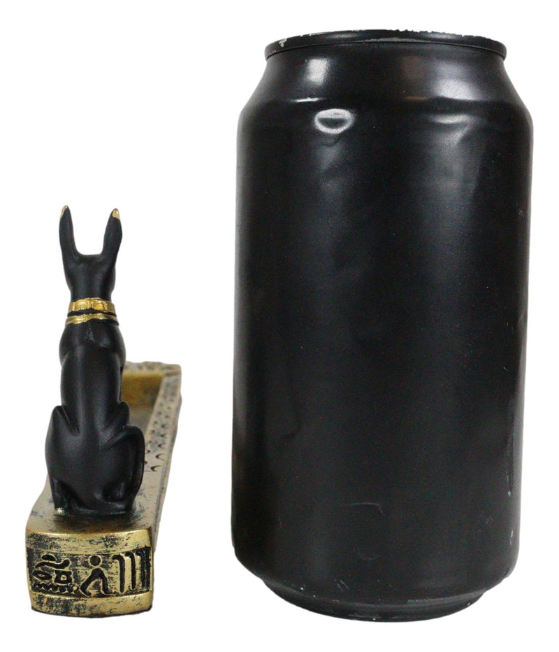 Egyptian Theme Anubis Jackal Dog Deity Incense Burner Sculpture Resin Statue