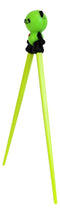 Green Love Panda Bear Reusable Training Chopsticks Set With Silicone Helper