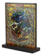 Ebros Louis Comfort Tiffany Four Seasons Collection Winter Stained Glass Art With Base Decor