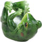 Ebros Rainforest Green Tree Frog Wine Bottle Holder Caddy Figurine 10.25" Long