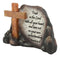 Ebros Inspirational Stony Hill Old Rugged Cross Figurine 7" L with Bible Verse Proverbs 3"Trust in The Lord with All Your Heart Religious Scriptural Decor for Desktop Shelves Study