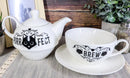 Pentagram Purr Fect Cat Brew Stackable Tea Pot And Cup With Saucer Set Of 3