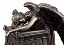 Bronzed Inspirational Guardian Mourning Angel Cremation Urn Statue 320 Cu Inch