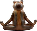 Ebros Rustic Yoga Frog Garden Statue Meditating Buddha Frog Sculpture 14"Long