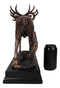 Large Wapiti Bull Elk Deer Rustic Bronze Plated Finish Statue With Trophy Base